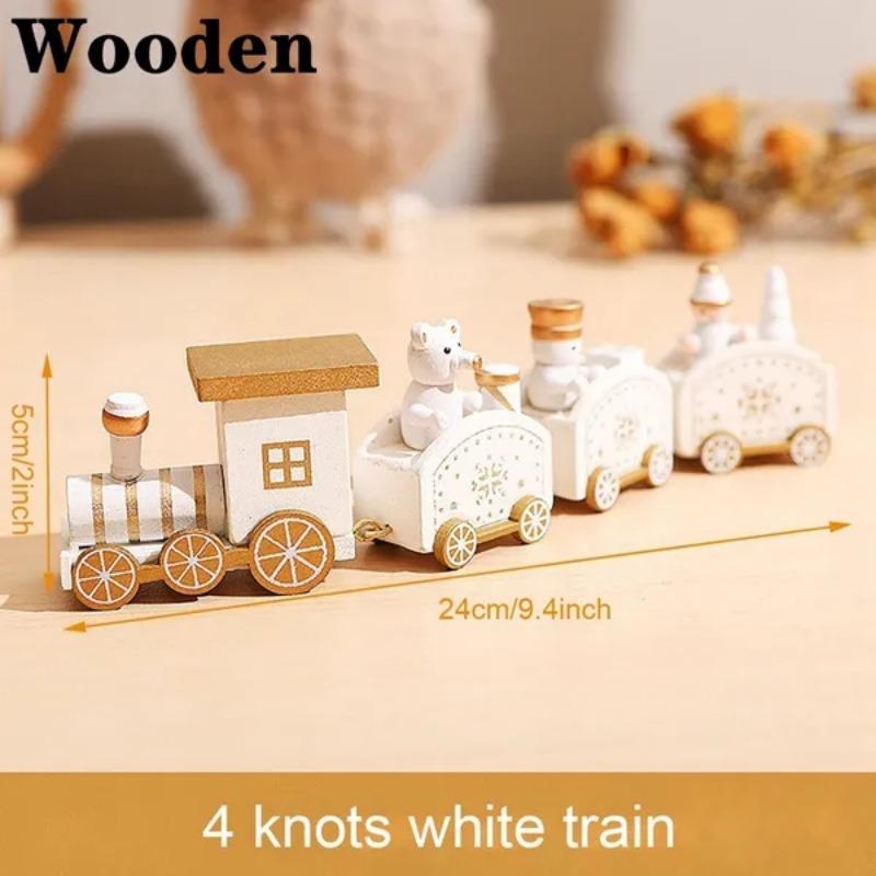 

1PACK Wooden Train Christmas Ornament Merry Christmas Decoration For Home Xmas Gifts Noel Natal Navidad New Year Wooden белый