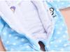 Polka Dot Bear Footed Baby Romper - Coral Fleece Crawling Suit for Autumn and Winter