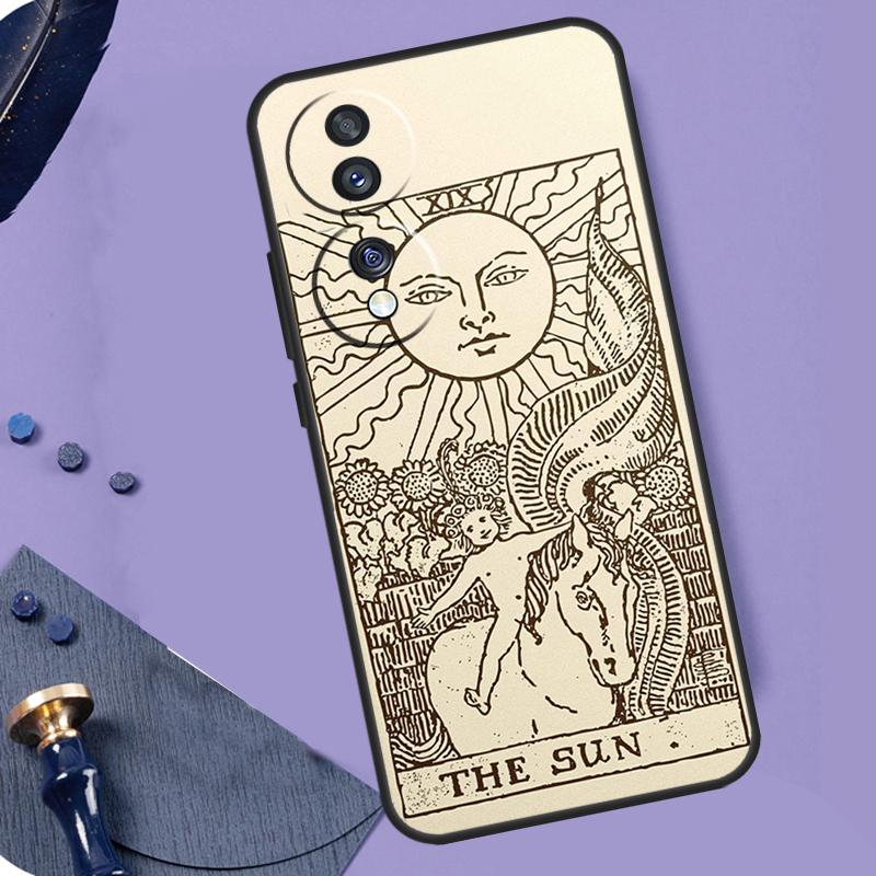 Tarotkarten Astrologie Sonne Mond Handyhülle Für Honor 90 Lite 70 50 Magic 5 6 Pro X6 X7 X8 X9 X6a X7a X8a X9a X9b X8b Hülle
