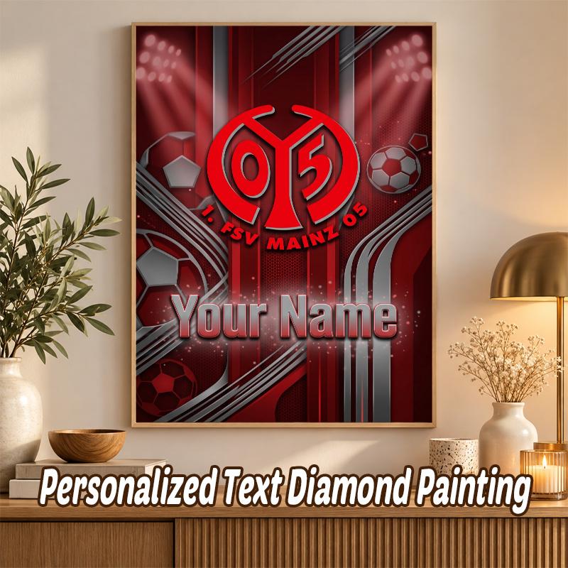 Mainz 05 Custom Name Text 5D Diamond Painting Kit DIY Full Drill Diamond Art Decoration