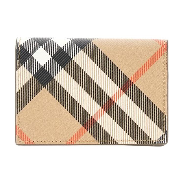 

Burberry Vintage Check Canvas Bifold Wallet With Leather Trim For Daily Use Gift Set(Basic Set+Box+Shopping Bag)
