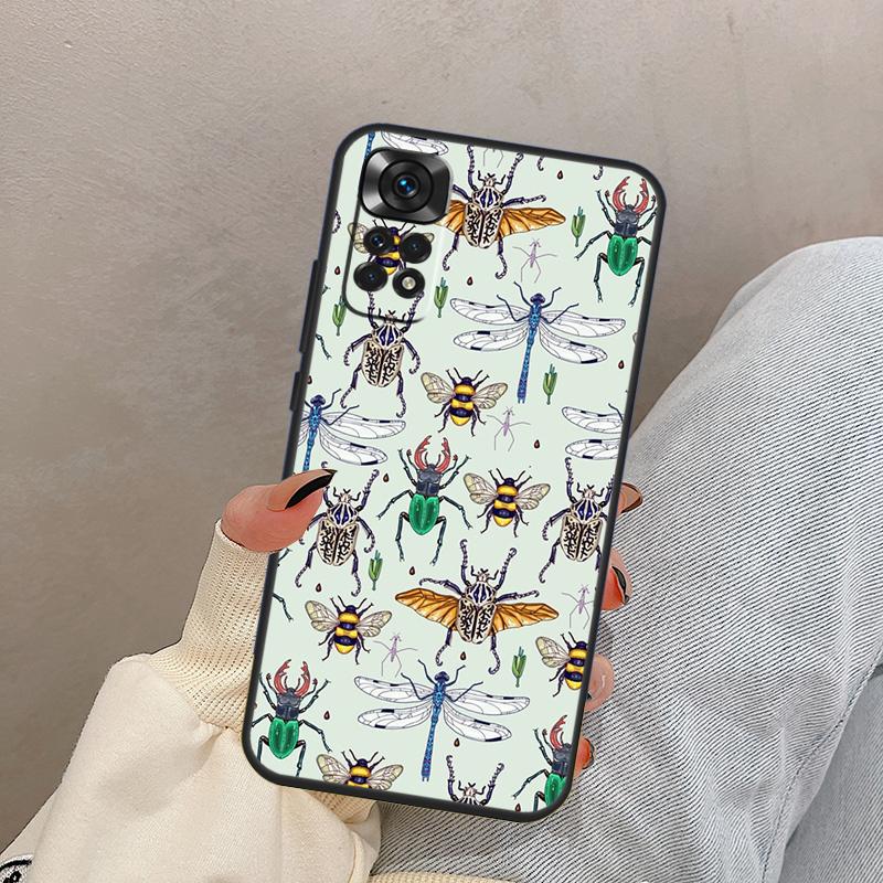 Moths Insects Botanical Butterflies For Xiaomi Redmi Note 13 10 12 11 14 15 Pro Plus Case Cover For Redmi 15 13C 12C 14C 10C 15C