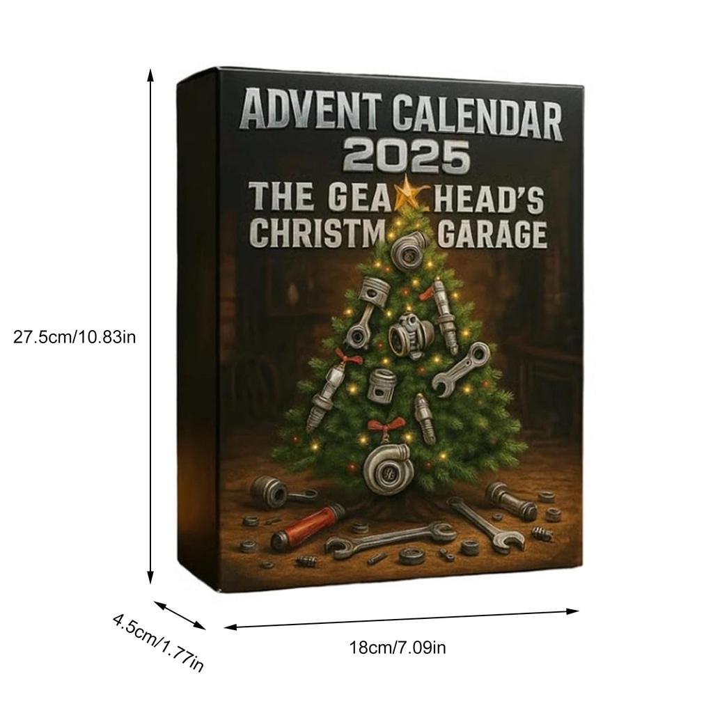 2025 Adventskalender Weihnachtsschmuck 24 Tage Überraschungsbox Autoteile Werkzeug Halloween Countdown Box Geschenke für Autoenthusiasten