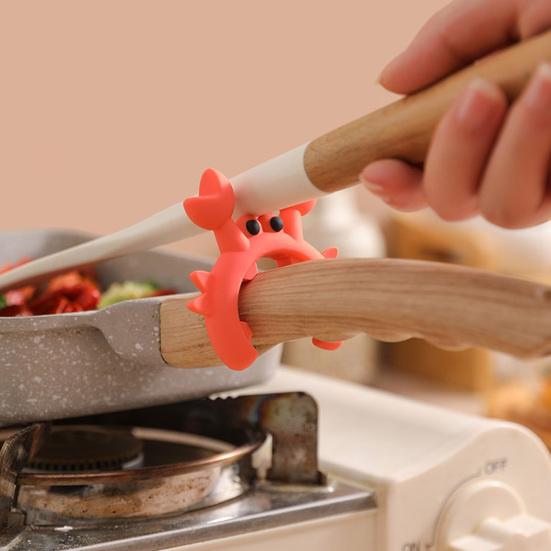 1Pcs Creative Crab Shaped Spatula Rack Utensil Holder Food-Grade BPA Free Heat