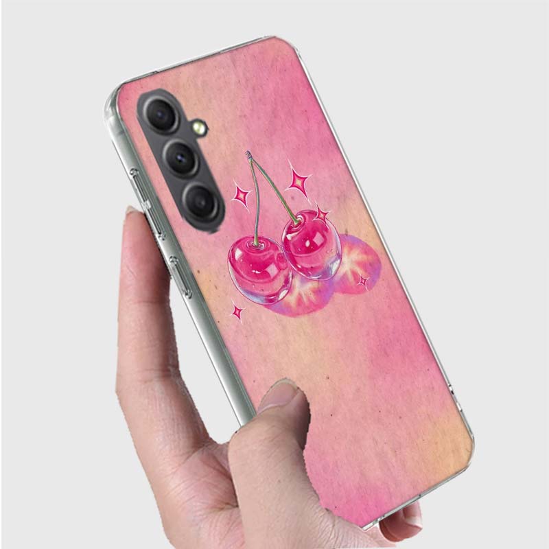 Cherry Bow Phone Case for Samsung A16 A26 A36 A56 A17 A37 A57 A07 A06 A02S A03 A04S A05S Galaxy Note 20 10 A50S A71 A51 A31 A30