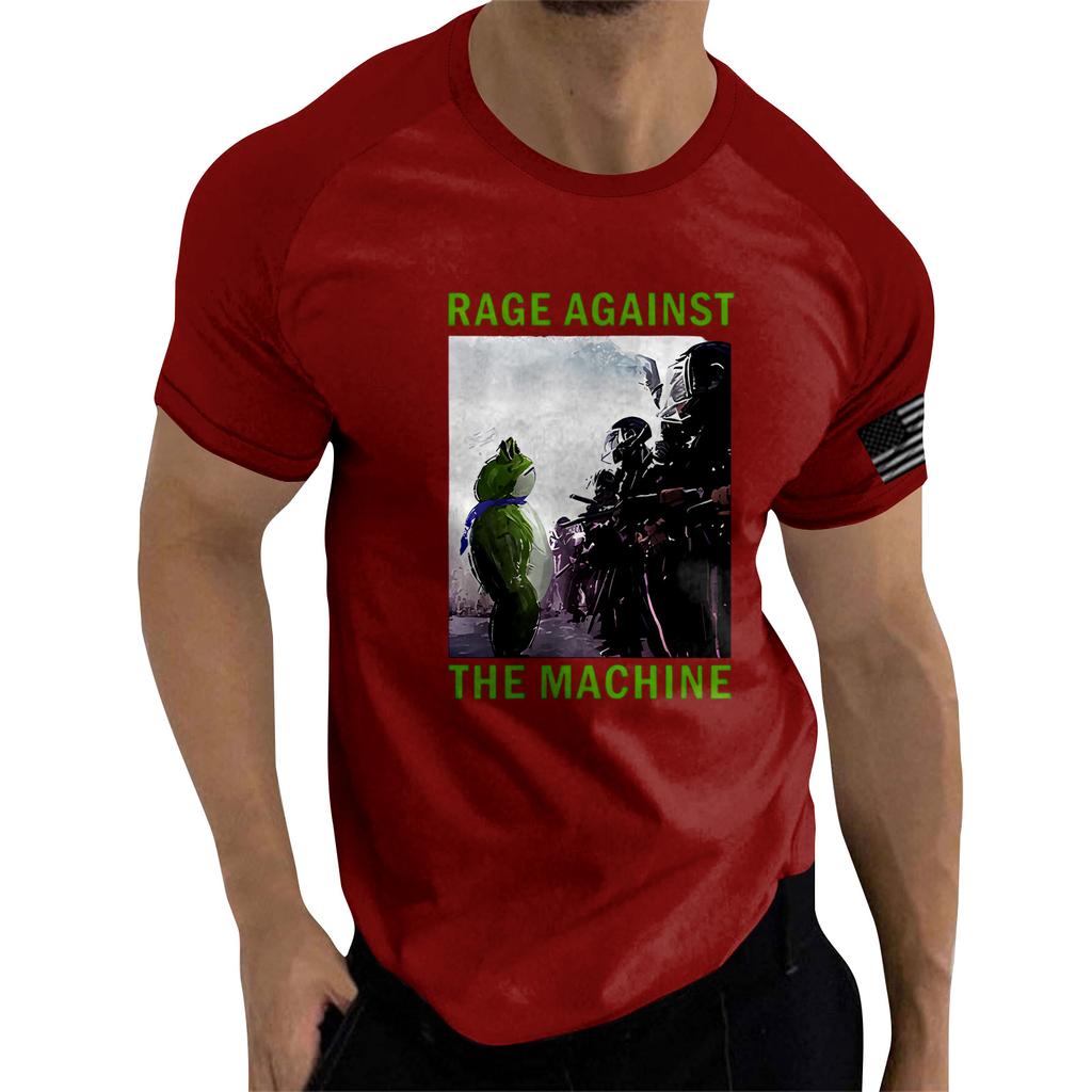 Men's Short-sleeve Top With U.S. Political Raglan Sleeves