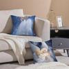 Warm Simple Daily Elegant Angel Cushion Cover Linen Pillowcase Soft  for Sofa Bed Home Room Decor