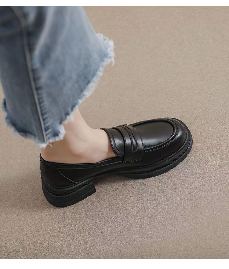 Women's British-Style Thick Sole Loafers, 2025 Trending, Genuine Soft Leather, Versatile & Comfortable.
