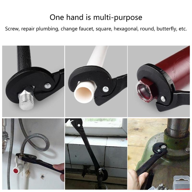 Universele Sleutel 8-42mm Multifunctionele Snelgrijp Sleutel Dopsleutel Verstelbare Sleutel Sleutel voor Moeren en Bouten