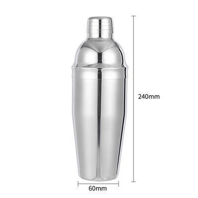 Short Cloud 3-Piece Stainless Steel Cocktail Shaker