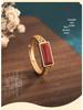 2022 Festive Gold-Plated Southern Red Agate Ring - Chinese Retro Jewelry