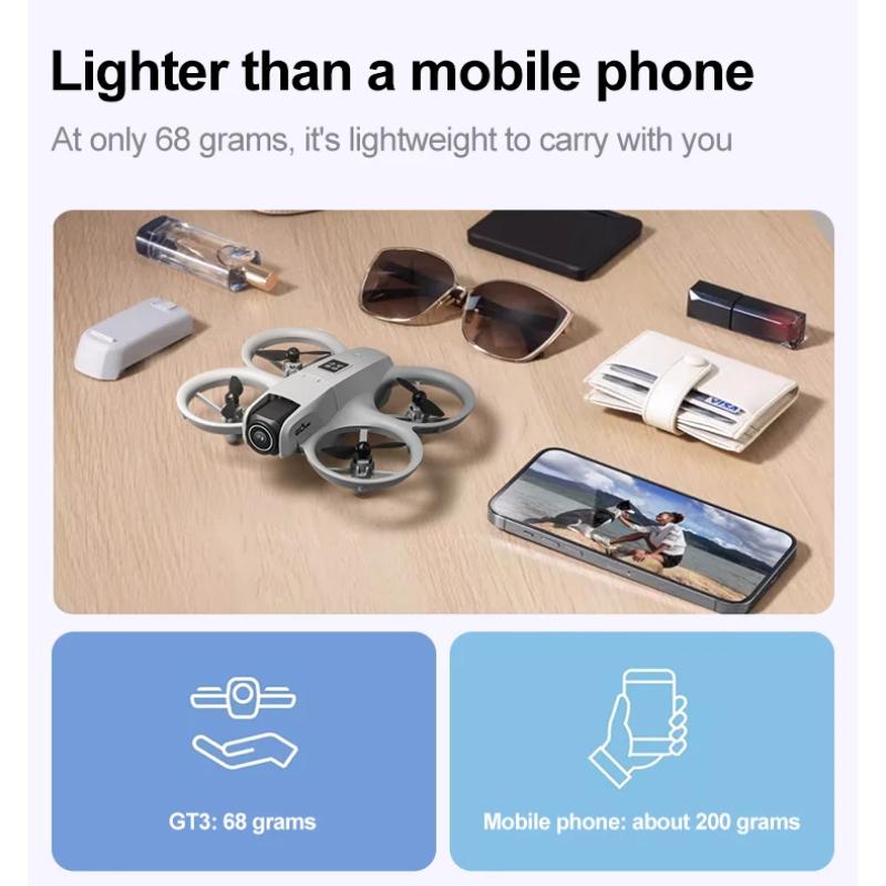 NY Original GT3 Drone 8K WIFI GPS Profesjonell HD Luftfotografering Fjernkontroll Fly HD Dobbeltkamera Quadcopter Leker UAV