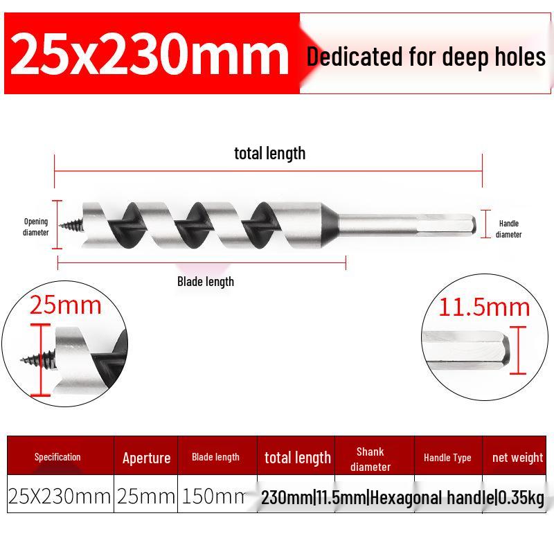 Hex Shank Deep Hole Woodworking Twist Drill Bit