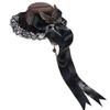 PunkStyle Top Hat with Gear Rose Party Fedoras Hat Hair Clip Carnivals Headpieces
