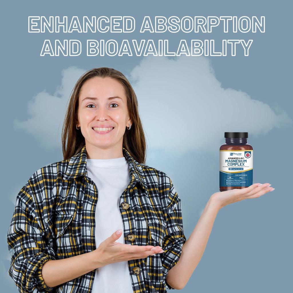 Magnesium Glycinate Complex 4 in 1 - 1866mg 90 Vegan Capsules