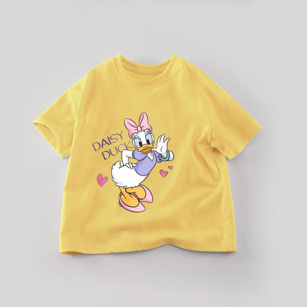 Fashion Cartoon T-shirt, Printed Mickey Mouse Baby, Short-sleeved Top for Girls and Boys, Round-neck Casual Children's