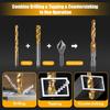 AMR Hex Shank Titanium Plated HSS Screw Thread Metric Tap Drill Bits Screw Appliance Compound Tap M3 M4 M5 M6 M8 M10 Hand Tools
