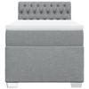 Maison Exclusive - Slatted Bed Base with Mattress Light Grey 90x200 Cm Fabric