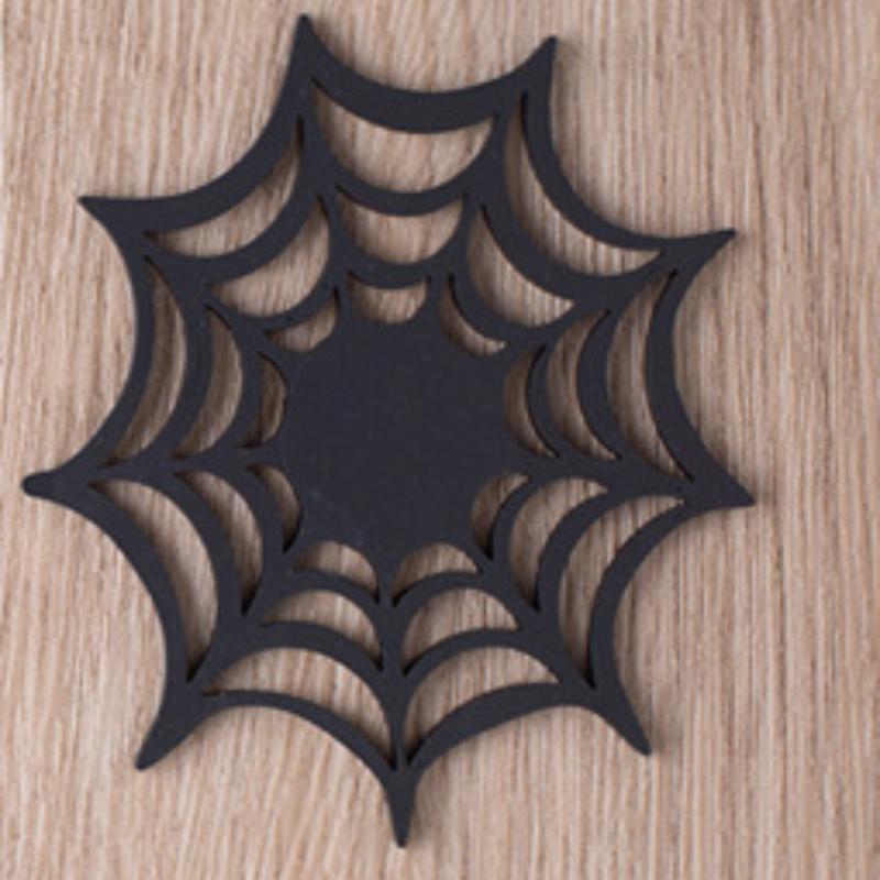 Insulated Coaster, Spider Web Fluorescent Placemat, Luminous Silicone Coaster 10.5 cm