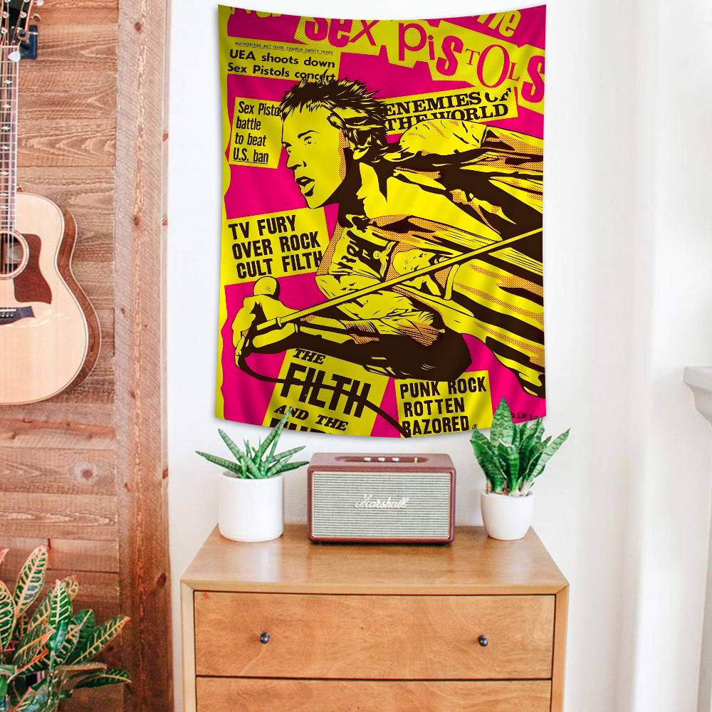 SSex PPistols Rock Band Wall Tapestry Bohemian Wall Tapestries Mandala Wall Hanging Home Decor