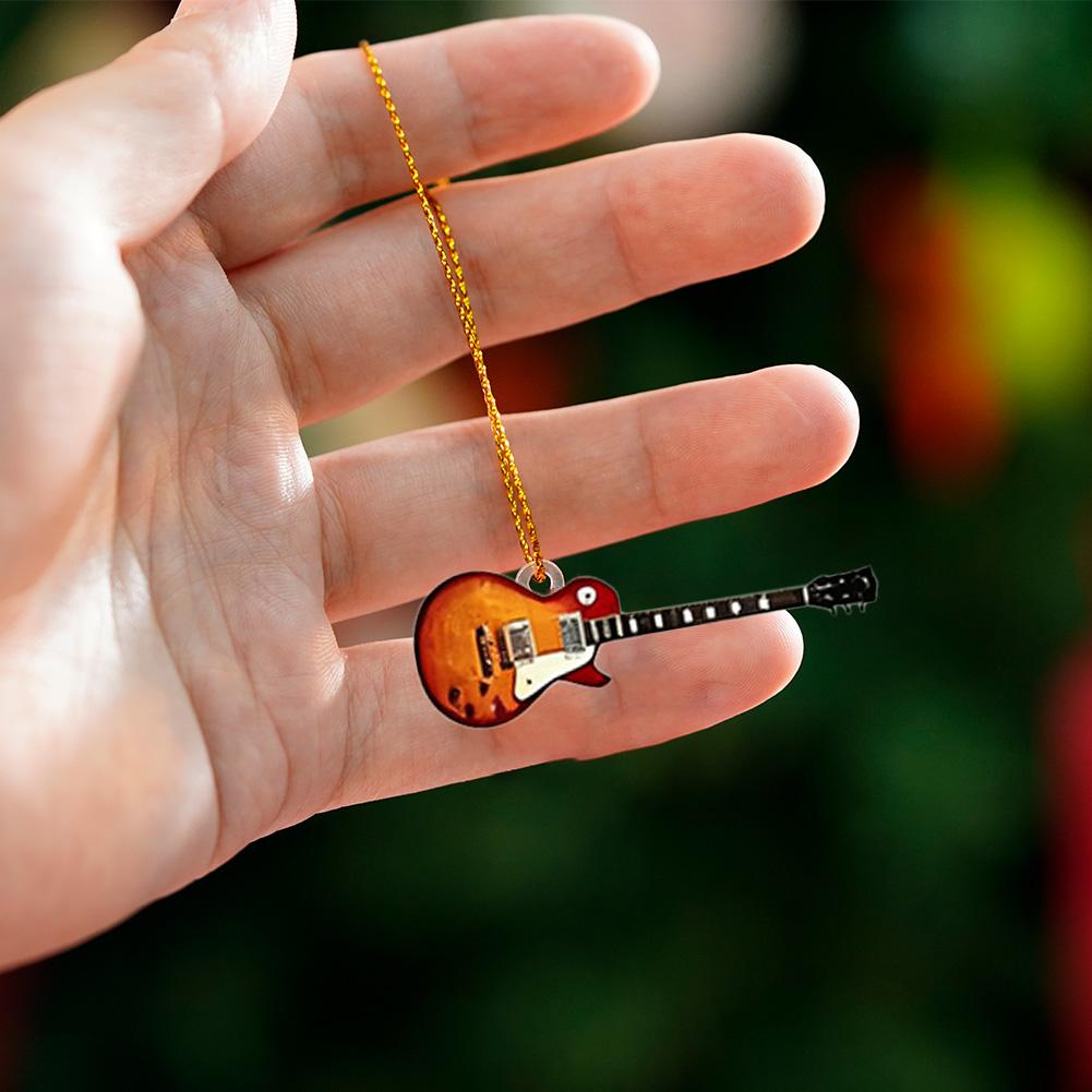 2D plochá akrylová skála kolem kytary Vánoční adventní kalendář 2025 Figurka Věci pro DIY vánoční kalendář Kytaristé