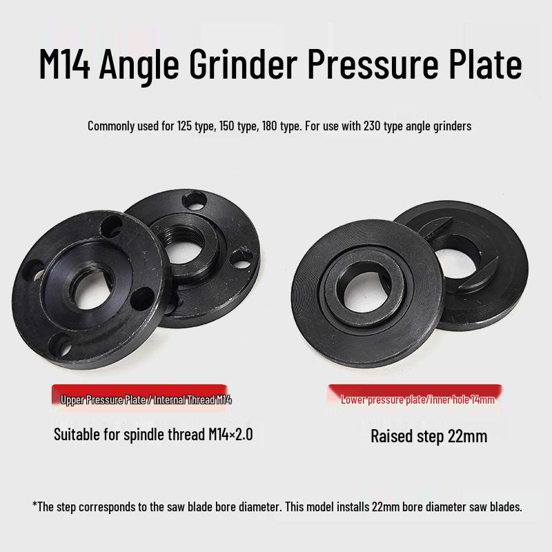 Universal 125mm Angle Grinder Pressure Plate and Screw Clamp for 150mm Cutting Disc