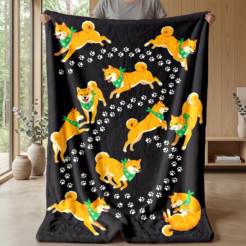 Royal French Bulldog Portrait Theme blanket Lightweight Warm Flannel Blanket Decorative Throw Blanket for Home Decoration