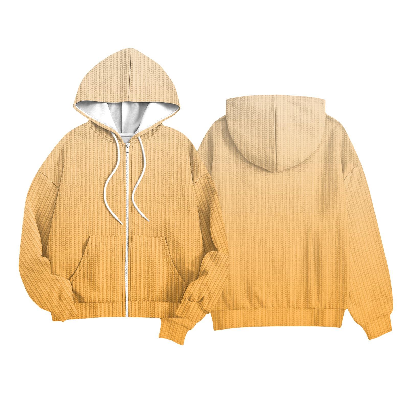 

Детские Модные Куртки для Девочек и Мальчиков Повседневные Трикотажные Кардиганы с Длинным Рукавом и Капюшоном с Принтом 160 жёлтый