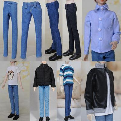 1/6 BJD Dolls Casual Wears Male Doll Jeans Dolls Trousers Clothes Shirts Accessories Leather Coats