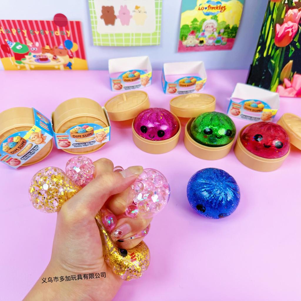 Mini Ravioli Squishy con Set Giocattoli da Spremere a Vapore Giocattolo Sensoriale Fidget per Adulti Giocattoli Antistress Colore Casuale