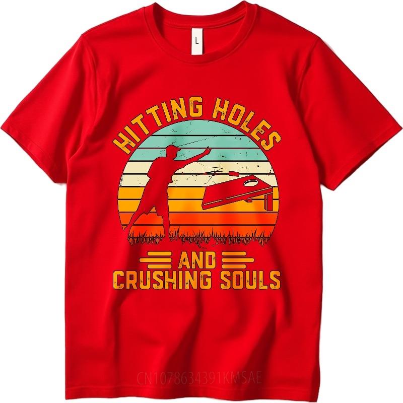 

Men Cotton Tshirt Plus Size Summer For Man T Shirt Hitting Holes And Crushing Souls Short Sleeve Comfortable ONeck Tops S