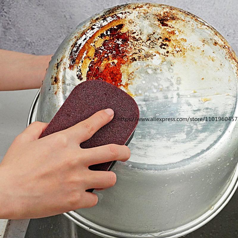 High-Density Sponge Scrubber Magic Cleaning Tool For Kitchen Chores Dishwashing Pot Bottom Grime Stain Removal Sponge