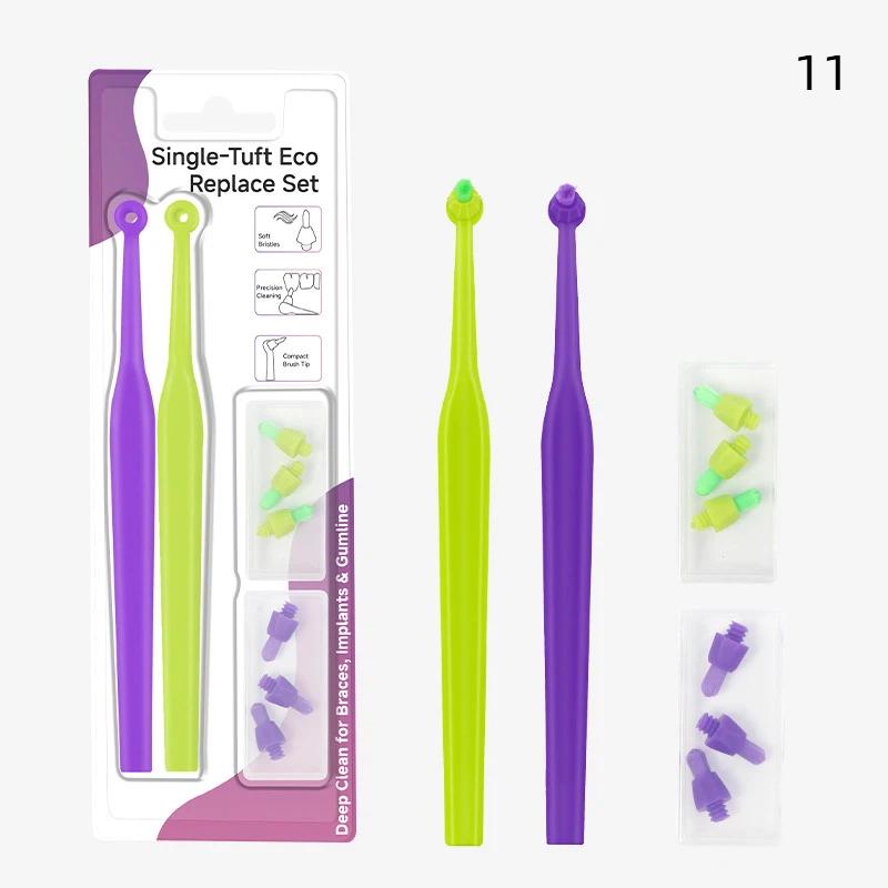 Interdental Brush Single-Beam Soft Teeth With Replacement Head Cleaning Toothbrush Oral Care Tool Small Head Soft Hair Implant