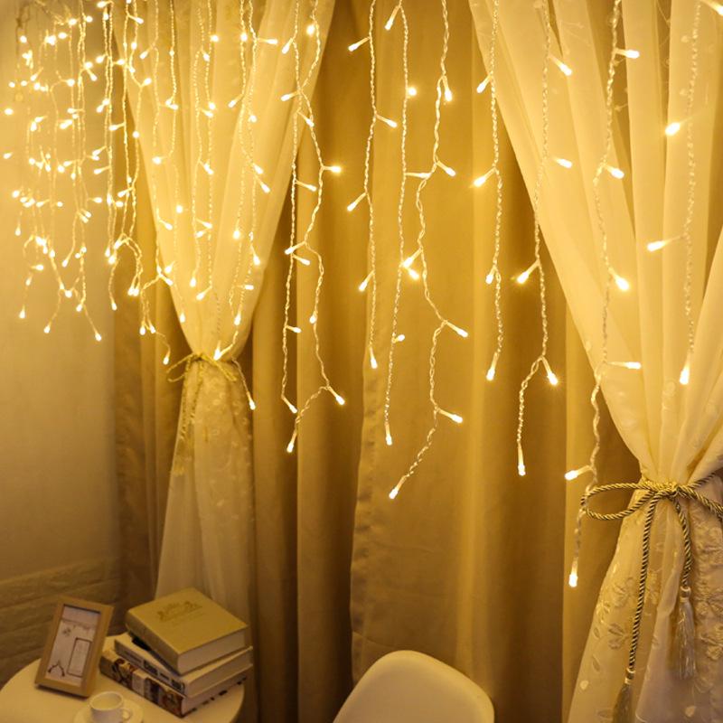 LED Ice Strip Lights: Starry Sky Balcony & Bedroom String Lights for Garden and Window Curtain Decor