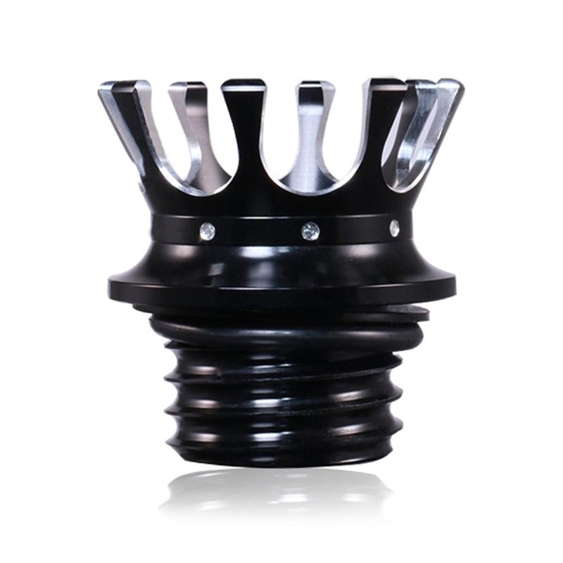 Aluminium Motorrad Öl Kraftstofftank Tankdeckel Abdeckung Schlüssellose Abdeckung für 883 XL1200 48 72 Kronenförmige Kraftstofftankabdeckung