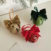 Pleasant Sound Christmas Velvet Bow Bell Iron Pine Cone Bell Pendant  Holiday Wedding Supplies