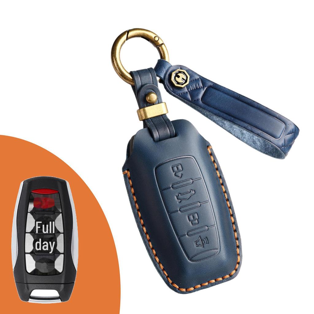 Handmade Leather Retro Key Cover for Haval H6S, H9, M6, First Love, Big Dog, Great Wall Cannon
