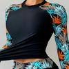 Long Sleeve Sun Protective Figure Flattering Separate Piece Surfing And Diving Swimsuit For Women