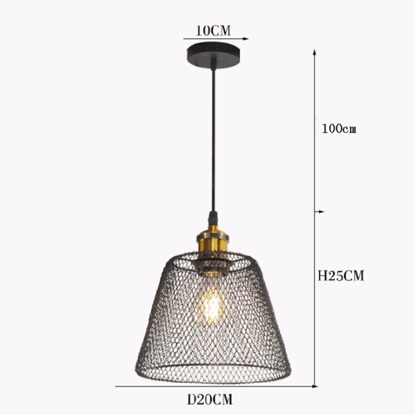 

1Pcs Hanging Lamp Shade Metal Lampshade Simple Style Decorative Ceiling Light Cover Lamp Decor Accessory for Bedroom Living Room чёрный