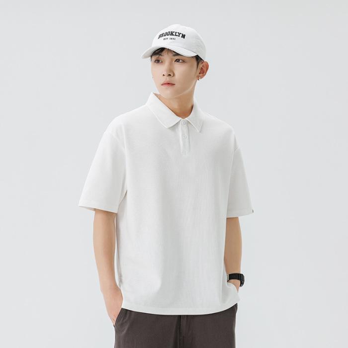 New Summer Short-sleeved Polo Shirt Men's Lapel T-shirt Men's Lapel Thin Short T-t-thigh