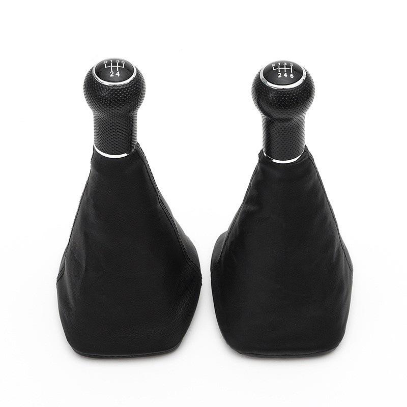 

Black Leather Gear Shift Knob Dust Cover for Volkswagen Golf 4/5 Black cover 6-speed 12mm чорний