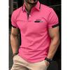 Large Men's Summer Fashion Shirt - Casual Short Sleeve, Button Polo