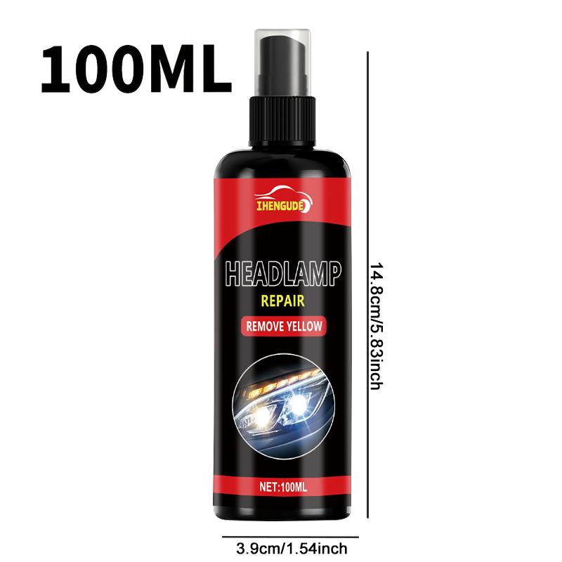 

100ml Headlight Repair Spray, Innovative Car Headlight Repair Kit, Easily Solves the Problem of Oxidation and Yellowing, Restores the Shine of