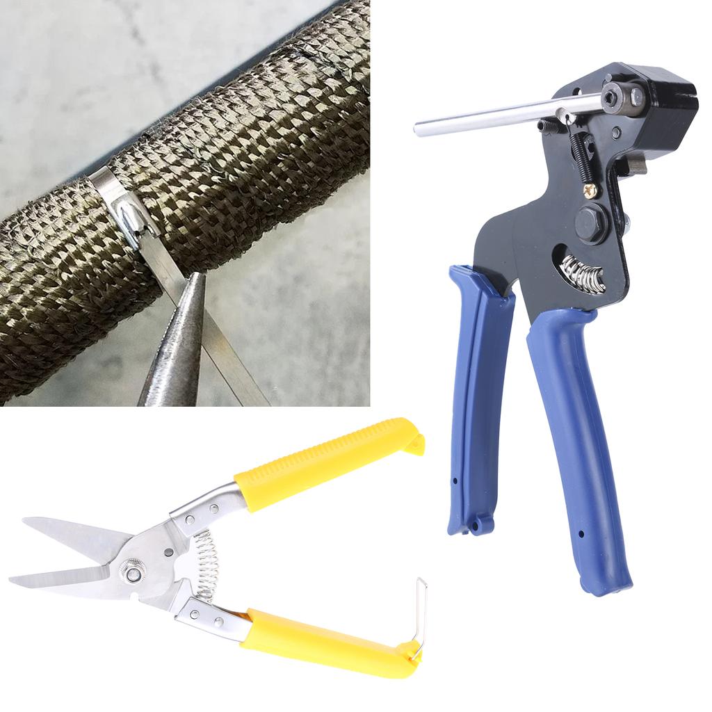 Stainless Steel Cable Tie Guns Wrap Tool Metal Zips Tie Tightener Tensioning & Cutting Functional Cable Tie Guns