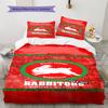 Set Biancheria da Letto con Fantasia Rabbitohs Copripiumino Federa Decorazione per la Casa Regalo (1 * copripiumino + 2 * federa, senza nucleo)