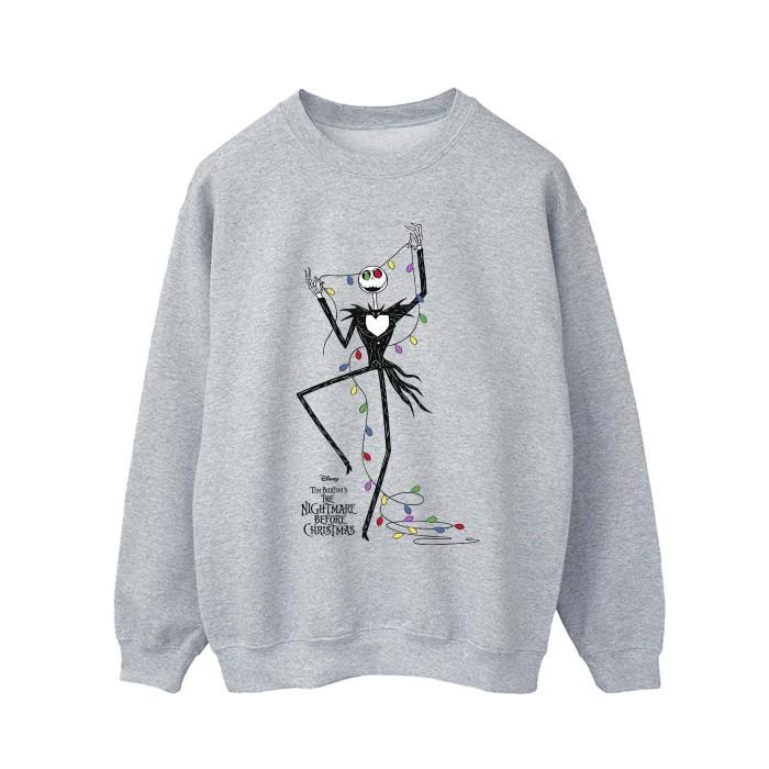 The Nightmare Before Christmas Mens Christmas Lights Sweatshirt