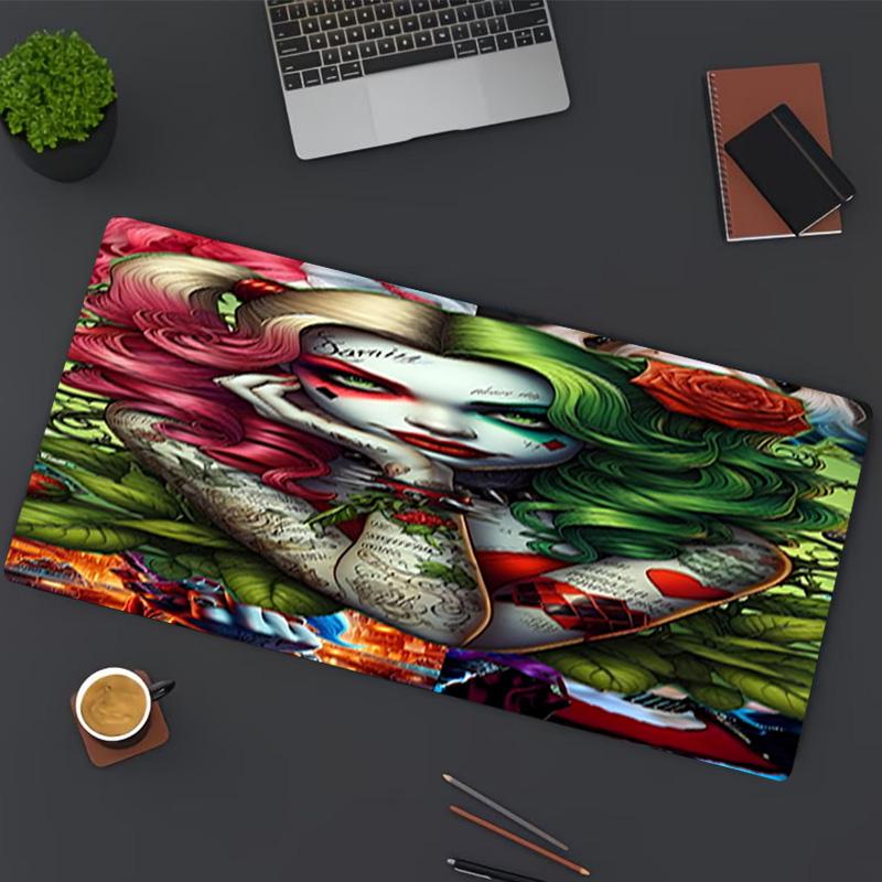 Harley Quinn Joker Print Mouse Pad, for Keyboard Pad Laptop PC Mat for Office Home Use, Desk Decor, Perfect Birthday Gift for Gamers