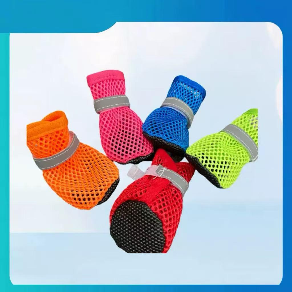 Reflective Non-Slip Dog Shoes for Small Breeds - Wear-Resistant Pet Footwear for Bichons and Corgis