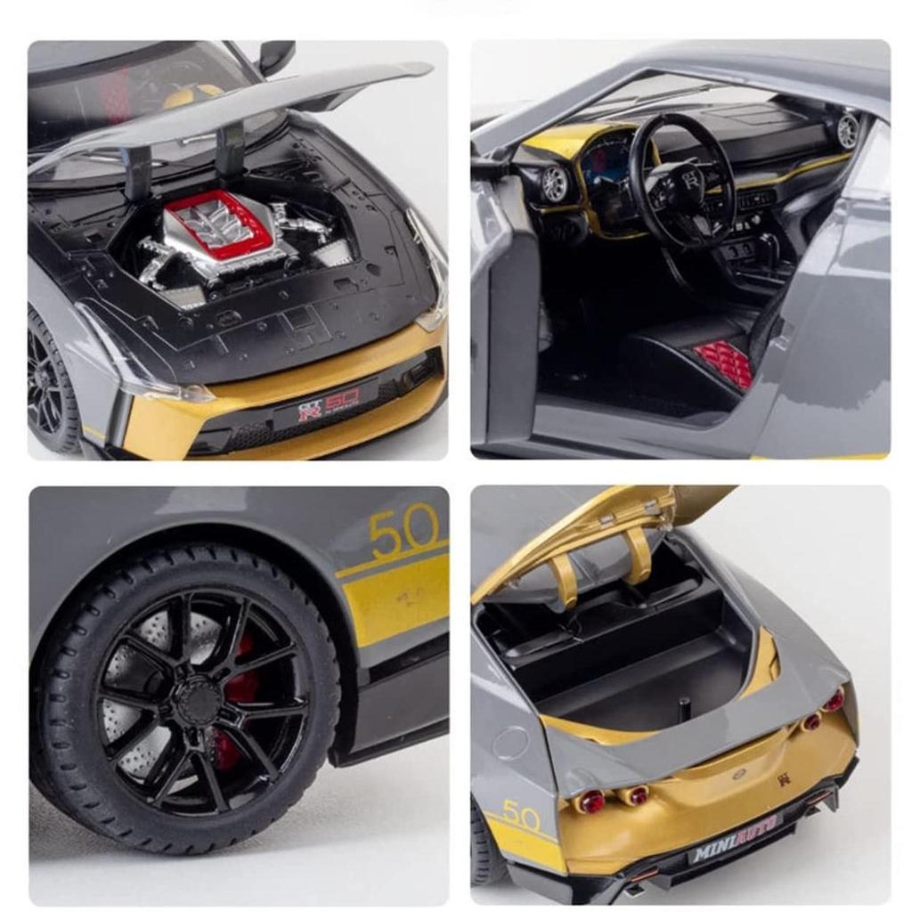 1:24 Schaal Nissan Skyline Ares GTR50 GT-R50 Legering Modelauto, Voertuig Diecasts Metaal Casting Geluid Licht Auto Speelgoed Voor Kinderen Geschenken