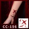 Nuovi Tatuaggi Impermeabili di Halloween Horror Cicatrice Faccia - Adesivi Trucco Opachi per Feste Festival